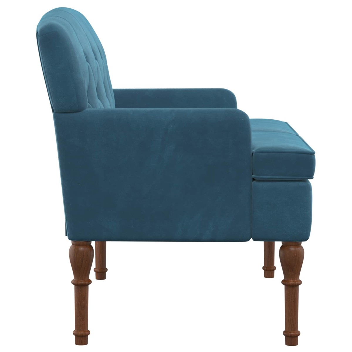 vidaXL Love seat με κουμπιά Μπλε 111 x 65 x 79 εκ Βελούδο