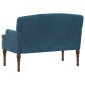 vidaXL Love seat με κουμπιά Μπλε 111 x 65 x 79 εκ Βελούδο