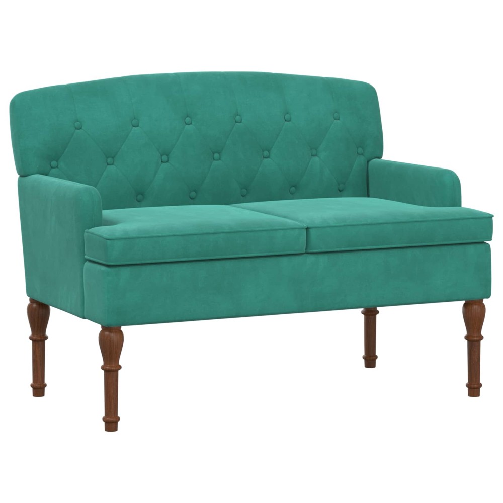 vidaXL Love seat με κουμπιά Τιρκουάζ 111 x 65 x 79 εκ Βελούδο