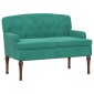 vidaXL Love seat με κουμπιά Τιρκουάζ 111 x 65 x 79 εκ Βελούδο