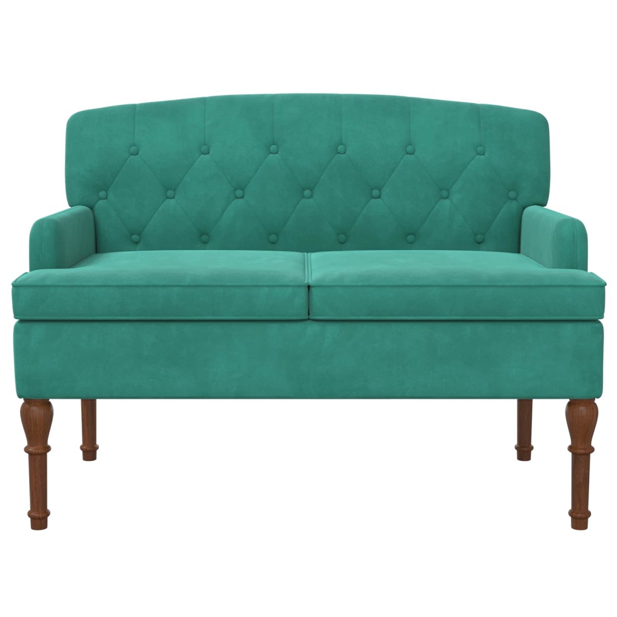 vidaXL Love seat με κουμπιά Τιρκουάζ 111 x 65 x 79 εκ Βελούδο