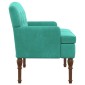 vidaXL Love seat με κουμπιά Τιρκουάζ 111 x 65 x 79 εκ Βελούδο