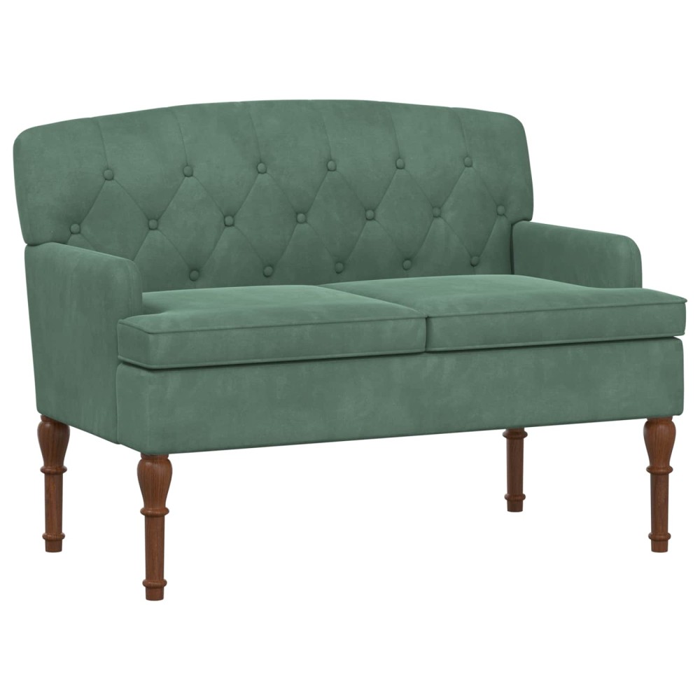 vidaXL Love seat με κουμπιά Θαλασσί 111 x 65 x 79 εκ Βελούδο