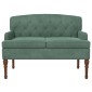vidaXL Love seat με κουμπιά Θαλασσί 111 x 65 x 79 εκ Βελούδο