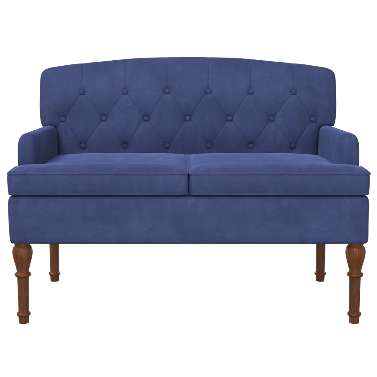 vidaXL Love seat με κουμπιά Μπλε Αστυνομίας 111 x 65 x 79 εκ Βελούδο