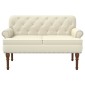 vidaXL Love seat με κουμπιά Κρεμ 120 x 65 x 77 εκ Τεχνητό Δέρμα