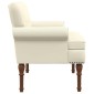 vidaXL Love seat με κουμπιά Κρεμ 120 x 65 x 77 εκ Τεχνητό Δέρμα
