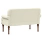 vidaXL Love seat με κουμπιά Κρεμ 120 x 65 x 77 εκ Τεχνητό Δέρμα