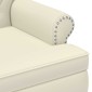 vidaXL Love seat με κουμπιά Κρεμ 120 x 65 x 77 εκ Τεχνητό Δέρμα