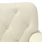 vidaXL Love seat με κουμπιά Κρεμ 120 x 65 x 77 εκ Τεχνητό Δέρμα