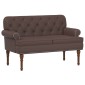 vidaXL Love seat με κουμπιά Καφέ 120 x 65 x 77 εκ Τεχνητό Δέρμα