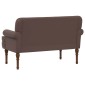vidaXL Love seat με κουμπιά Καφέ 120 x 65 x 77 εκ Τεχνητό Δέρμα