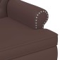 vidaXL Love seat με κουμπιά Καφέ 120 x 65 x 77 εκ Τεχνητό Δέρμα