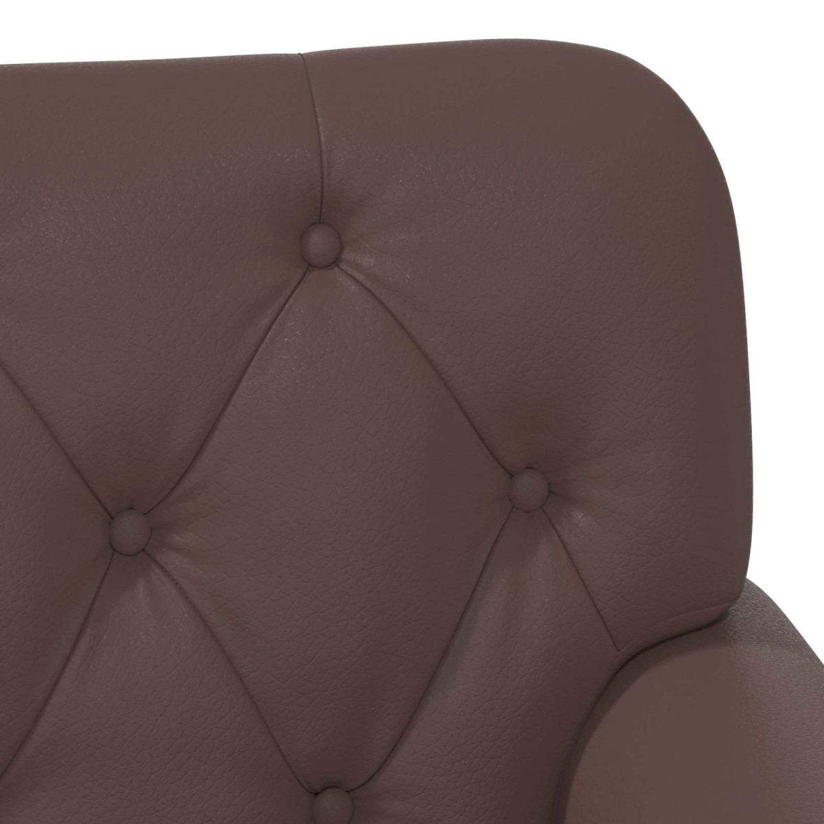 vidaXL Love seat με κουμπιά Καφέ 120 x 65 x 77 εκ Τεχνητό Δέρμα