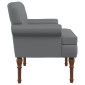 vidaXL Love seat με κουμπιά Γκρι 120 x 65 x 77 εκ Τεχνητό Δέρμα