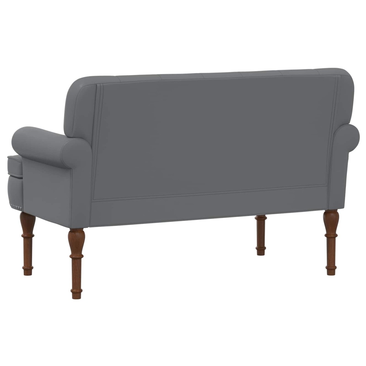 vidaXL Love seat με κουμπιά Γκρι 120 x 65 x 77 εκ Τεχνητό Δέρμα