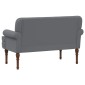 vidaXL Love seat με κουμπιά Γκρι 120 x 65 x 77 εκ Τεχνητό Δέρμα