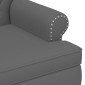 vidaXL Love seat με κουμπιά Γκρι 120 x 65 x 77 εκ Τεχνητό Δέρμα