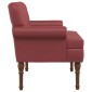 vidaXL Love seat με κουμπιά Κόκκινο 120 x 65 x 77 εκ Τεχνητό Δέρμα