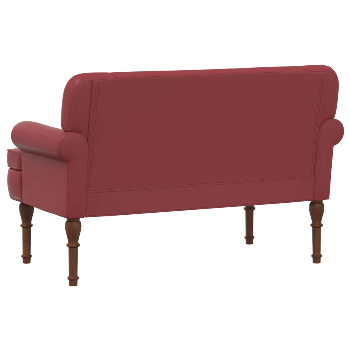 vidaXL Love seat με κουμπιά Κόκκινο 120 x 65 x 77 εκ Τεχνητό Δέρμα