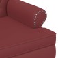 vidaXL Love seat με κουμπιά Κόκκινο 120 x 65 x 77 εκ Τεχνητό Δέρμα