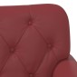 vidaXL Love seat με κουμπιά Κόκκινο 120 x 65 x 77 εκ Τεχνητό Δέρμα