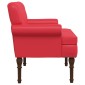 vidaXL Love seat με κουμπιά Κόκκινο 120 x 65 x 77 εκ Τεχνητό Δέρμα