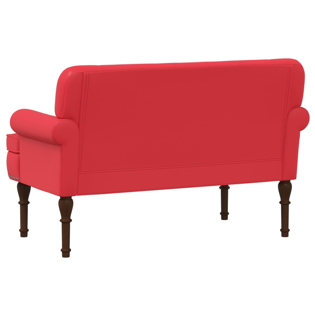 vidaXL Love seat με κουμπιά Κόκκινο 120 x 65 x 77 εκ Τεχνητό Δέρμα