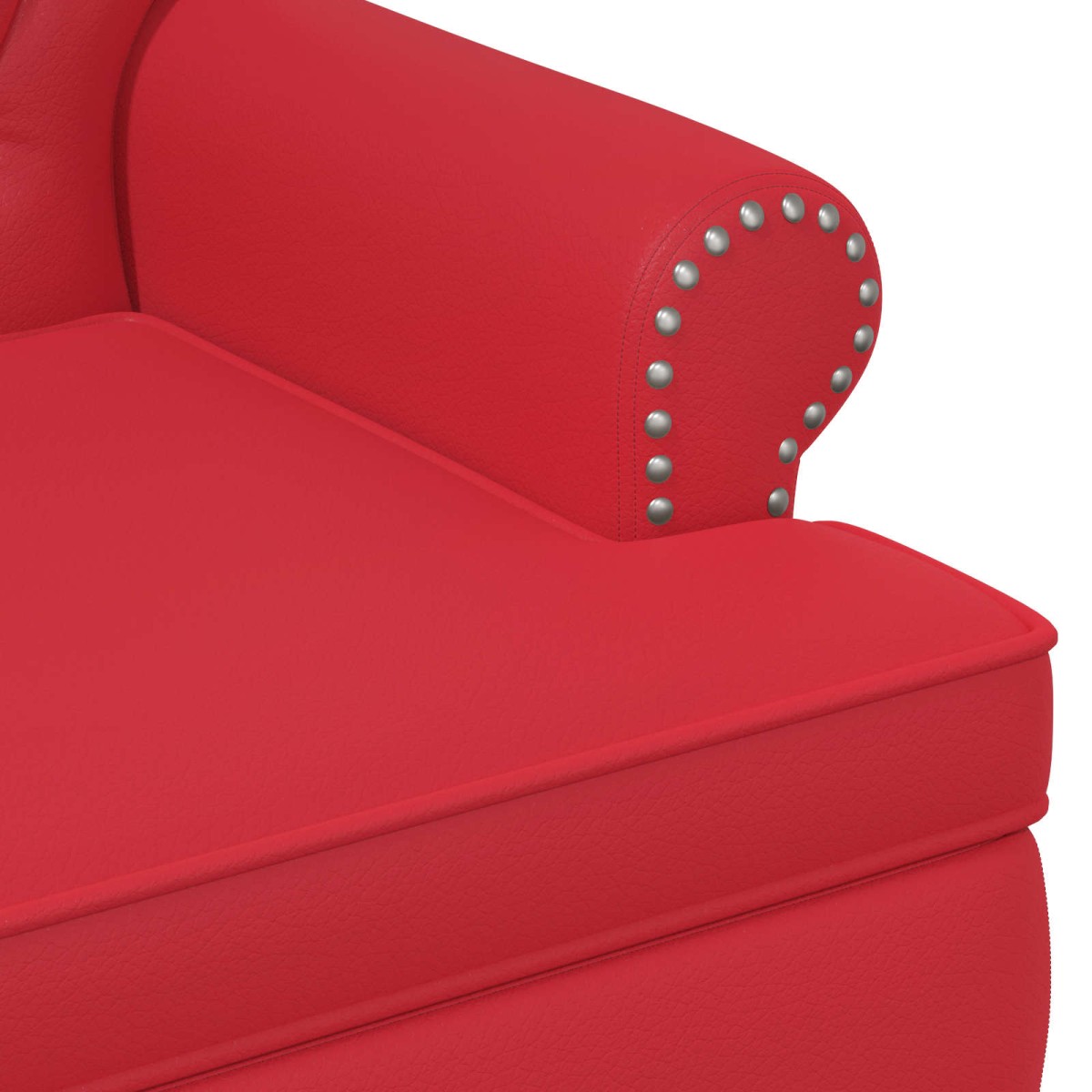 vidaXL Love seat με κουμπιά Κόκκινο 120 x 65 x 77 εκ Τεχνητό Δέρμα