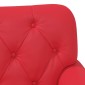 vidaXL Love seat με κουμπιά Κόκκινο 120 x 65 x 77 εκ Τεχνητό Δέρμα
