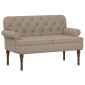 vidaXL Love seat με κουμπιά Καπουτσίνο 120 x 65 x 77 εκ Τεχνητό Δέρμα