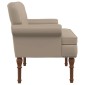 vidaXL Love seat με κουμπιά Καπουτσίνο 120 x 65 x 77 εκ Τεχνητό Δέρμα