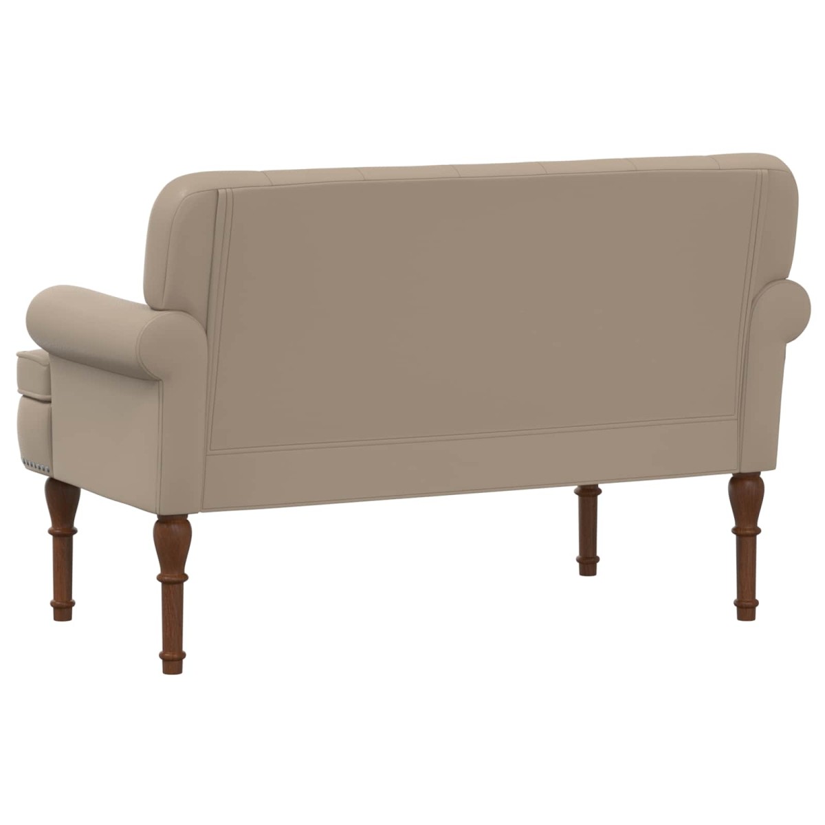 vidaXL Love seat με κουμπιά Καπουτσίνο 120 x 65 x 77 εκ Τεχνητό Δέρμα