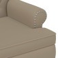 vidaXL Love seat με κουμπιά Καπουτσίνο 120 x 65 x 77 εκ Τεχνητό Δέρμα