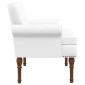 vidaXL Love seat με κουμπιά Λευκό 120 x 65 x 77 εκ Τεχνητό Δέρμα