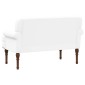 vidaXL Love seat με κουμπιά Λευκό 120 x 65 x 77 εκ Τεχνητό Δέρμα