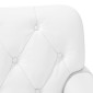 vidaXL Love seat με κουμπιά Λευκό 120 x 65 x 77 εκ Τεχνητό Δέρμα