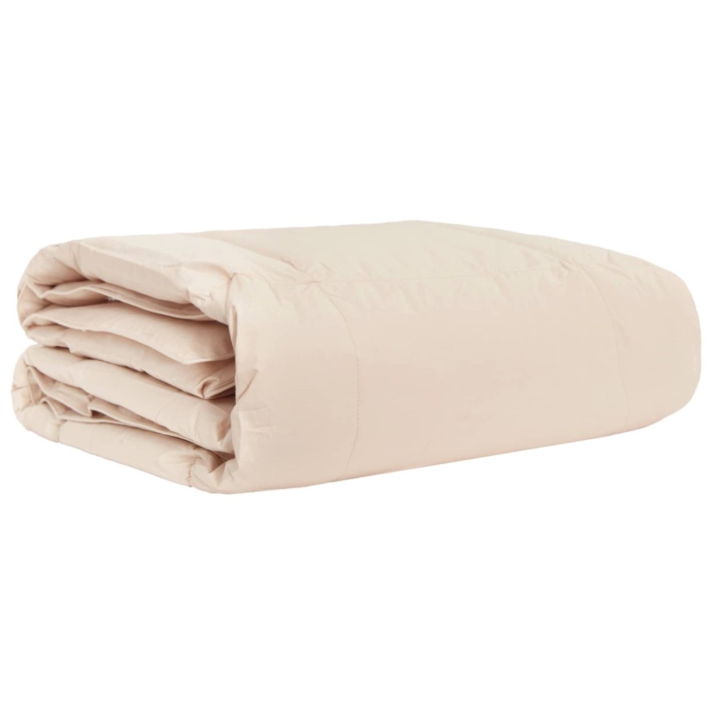 vidaXL Καλοκαιρινό Παπλωματοθήκη Μπεζ 155 x 220 cm 100% Φυσικός Καπόκ