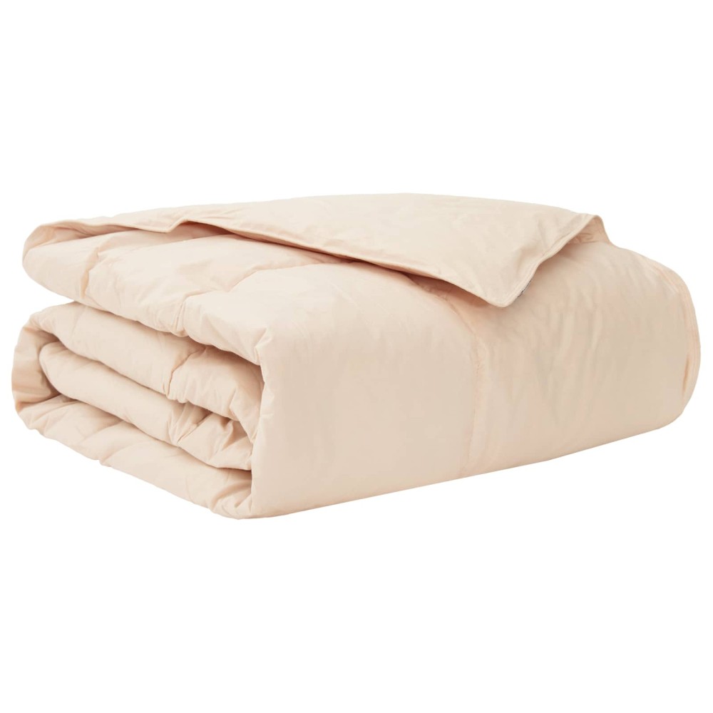 vidaXL Καλοκαιρινό Παπλωματοθήκη Μπεζ 155 x 220 cm 100% Φυσικός Καπόκ