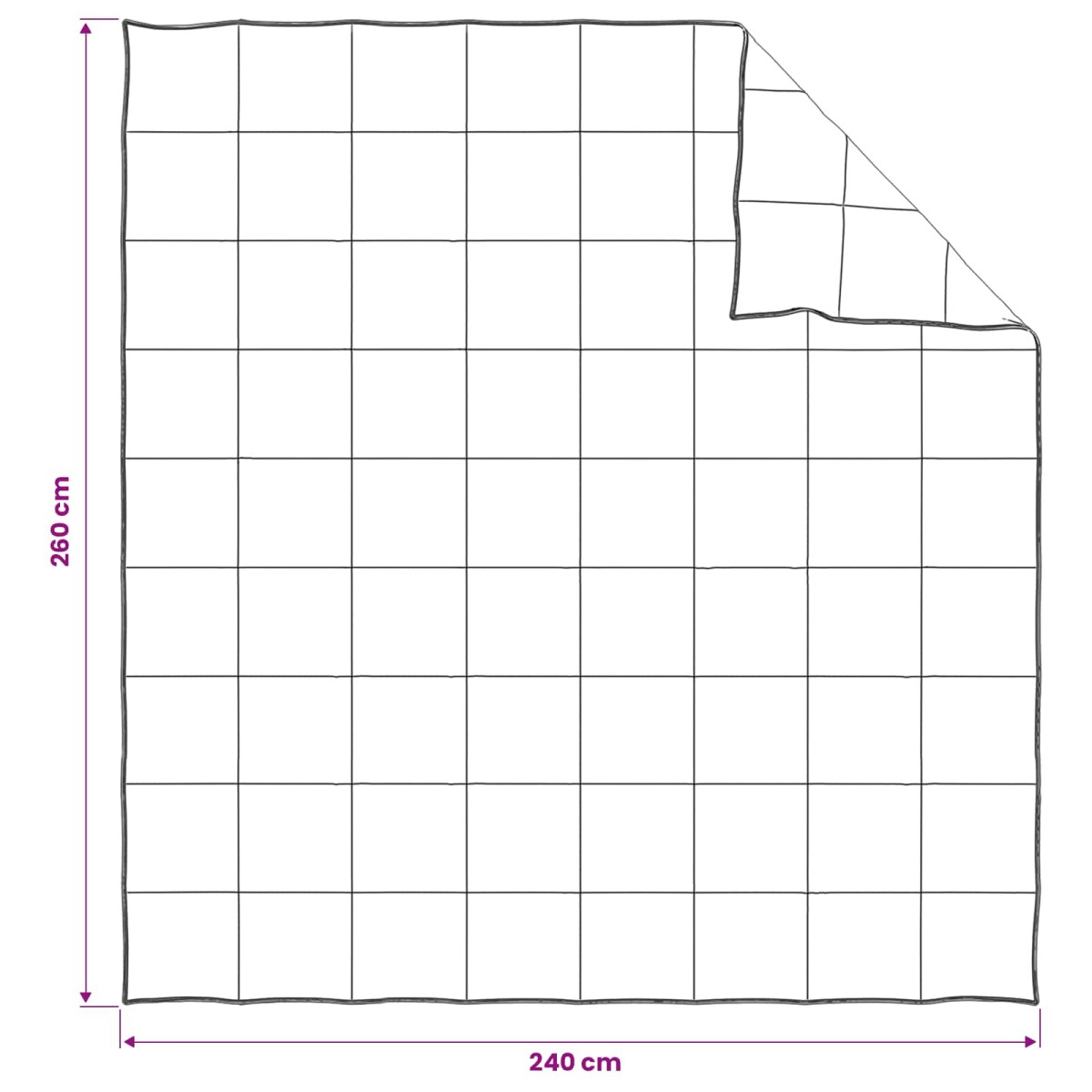 vidaXL Πάπλωμα Λευκό 240 x 260 εκ. Ίνες μπαμπού