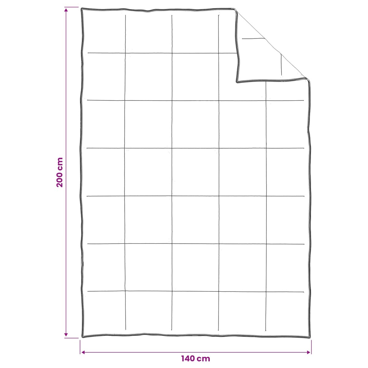 vidaXL Χειμερινό Παπλωματοθήκη Λευκό 140 x 200 cm Μπαμπού