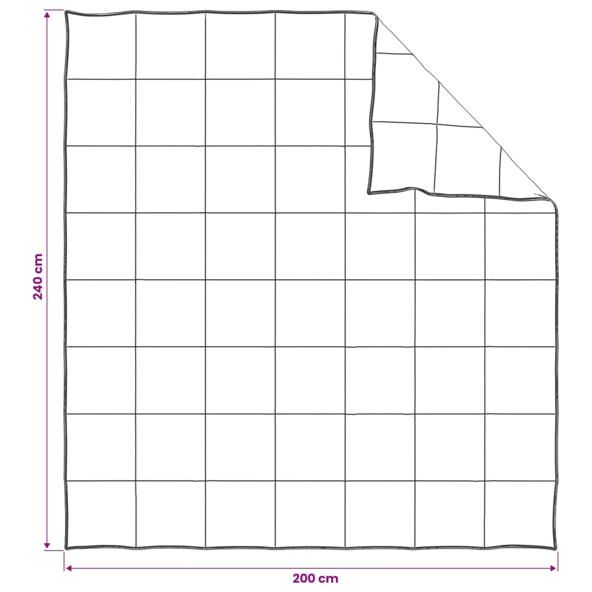 vidaXL Χειμερινό Παπλωματοθήκη Λευκό 200 x 240 cm Μπαμπού