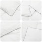 vidaXL Χειμερινό Παπλωματοθήκη Λευκό 240 x 220 cm Μπαμπού