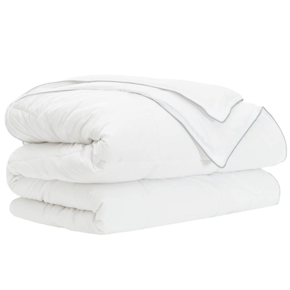vidaXL Κουβέρτα ολόκληρου του χρόνου Λευκό 200 x 220 cm Ίνες μπαμπού