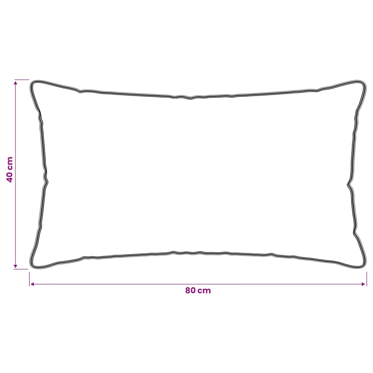vidaXL Μαξιλάρι Λευκό 40 x 80 cm Ίνες μπαμπού