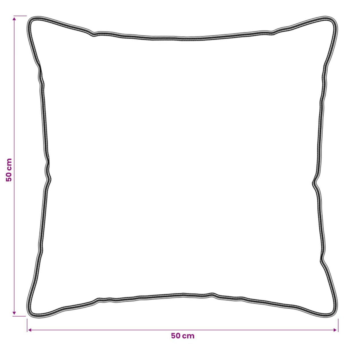 vidaXL Μαξιλάρι Λευκό 50 x 50 cm Ίνες μπαμπού