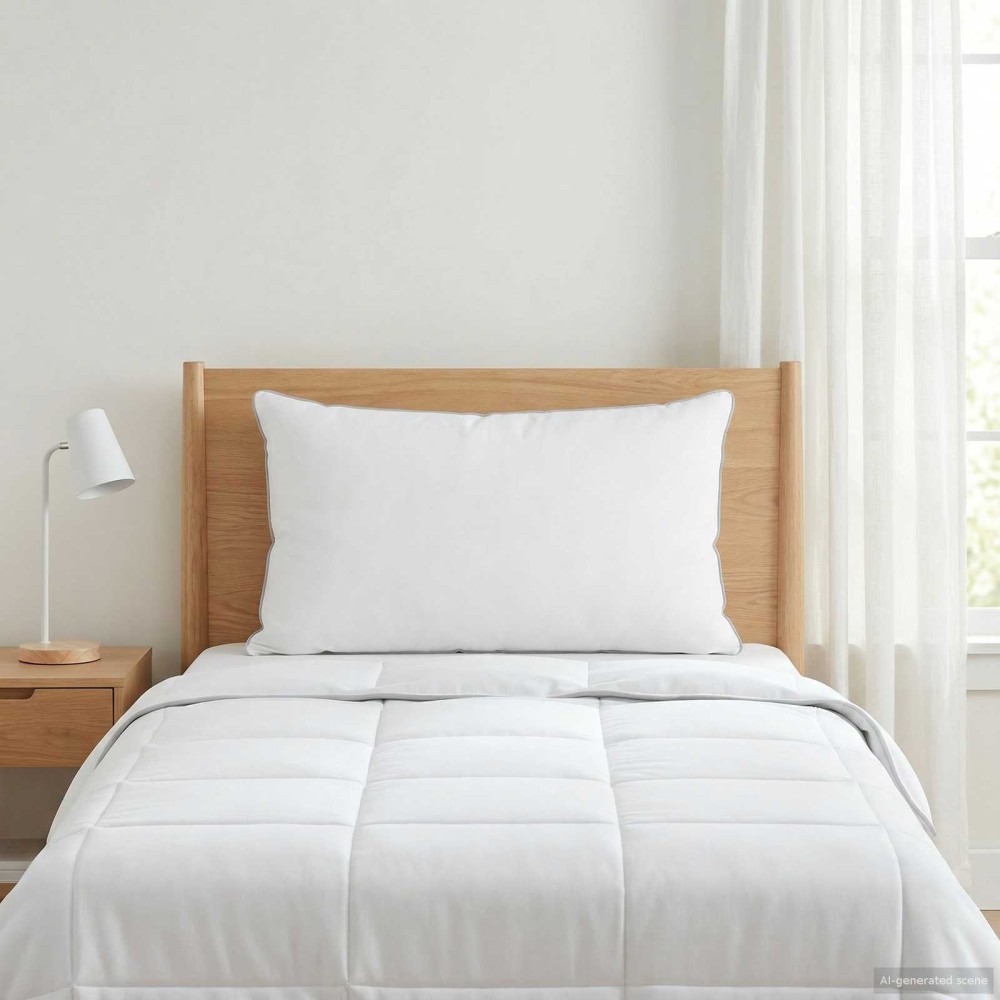 vidaXL Μαξιλάρι Λευκό 60 x 70 cm Ίνες μπαμπού