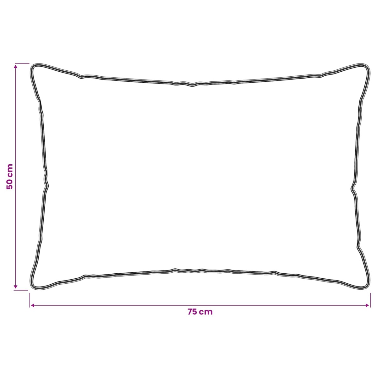 vidaXL Μαξιλάρι 2 τμχ. 50 x 75 cm Ίνες μπαμπού Λευκό