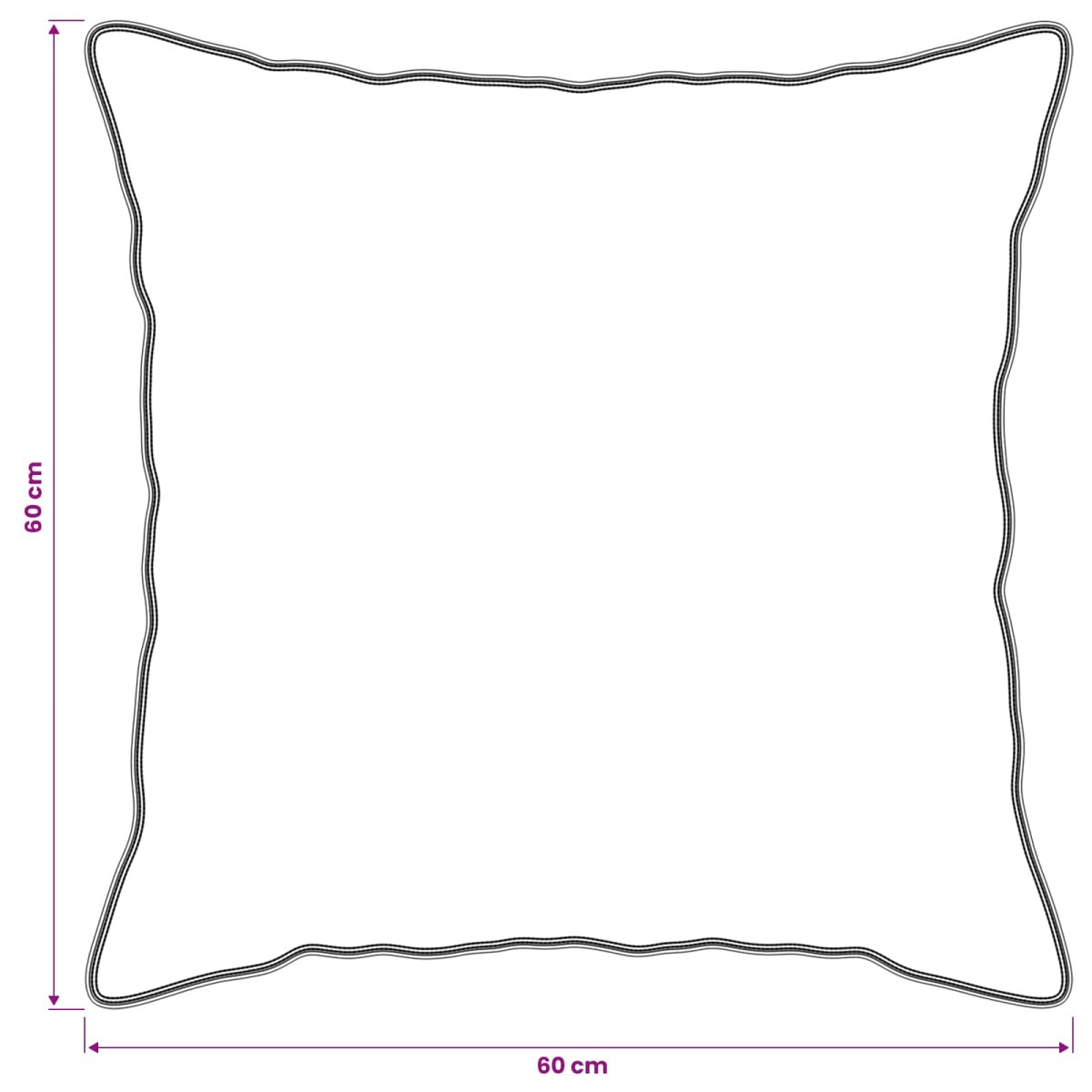 vidaXL Μαξιλάρι 2 τμχ. 60 x 60 cm Ίνες μπαμπού Λευκό