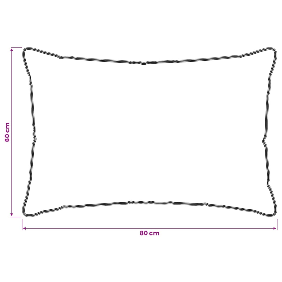 vidaXL Μαξιλάρι 2 τμχ. 60 x 80 cm Ίνες μπαμπού Λευκό